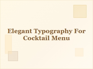 Elegant Free Fonts for Stunning Cocktail Menu Typography